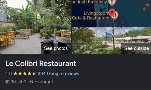Le Colibri Restaurant - Google My Business